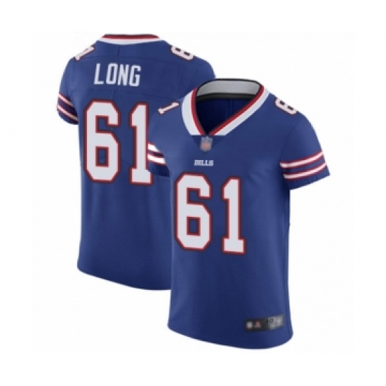 Men's Buffalo Bills #61 Spencer Long Royal Blue Team Color Vapor Untouchable Elite Player Football Jersey - Ujersey