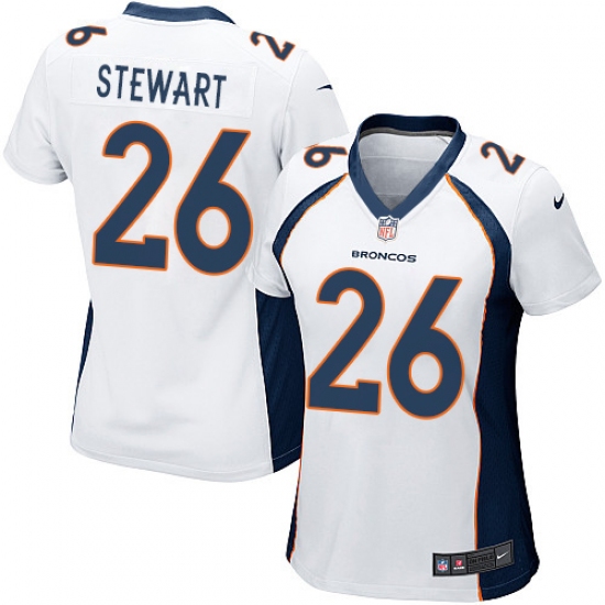 Women's Nike Denver Broncos #26 Darian Stewart Game White NFL Jersey - Ujersey