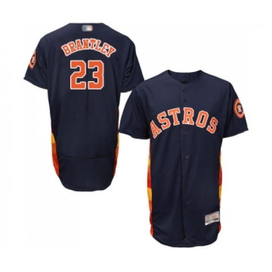 Men's Houston Astros #23 Michael Brantley Navy Blue Alternate Flex Base Authentic Collection Baseball Jersey - Ujersey