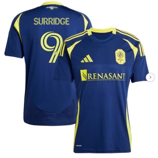 Mens Nashville SC Sam Surridge adidas Navy 2025 The Heart of Nashville Kit Replica Player Jersey - Ujersey