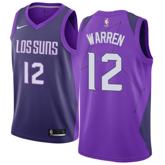 Women's Nike Phoenix Suns #12 T.J. Warren Swingman Purple NBA Jersey - City Edition - Ujersey