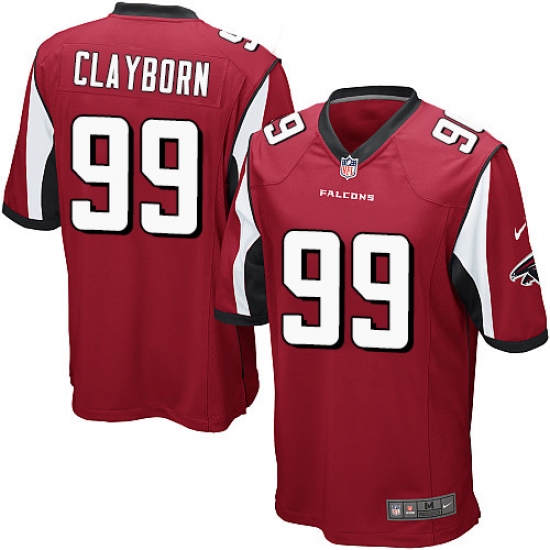 Men's Nike Atlanta Falcons #99 Adrian Clayborn Game Red Team Color NFL Jersey - Ujersey