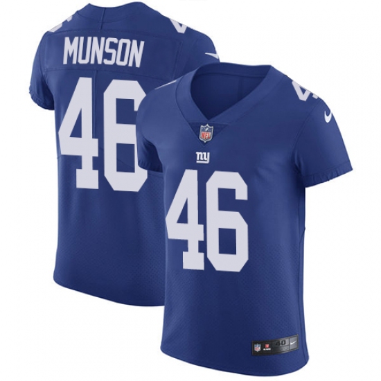 Men's Nike New York Giants #46 Calvin Munson Royal Blue Team Color Vapor Untouchable Elite Player NFL Jersey - Ujersey