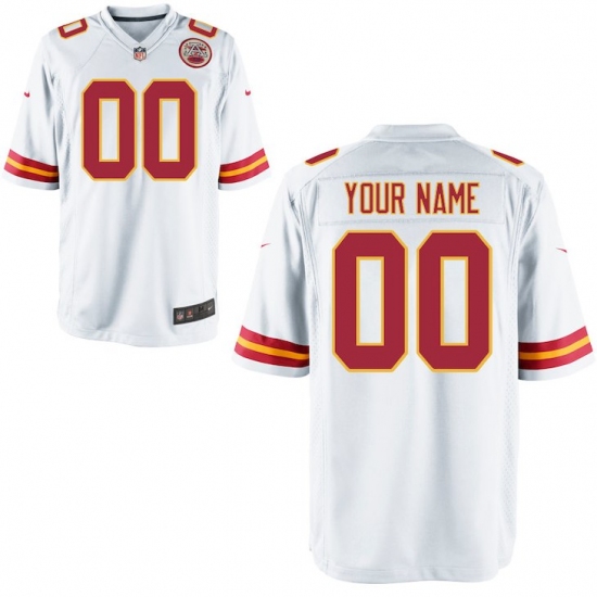 Nike Men's Kansas City Chiefs Customized Game White Jersey - Ujersey