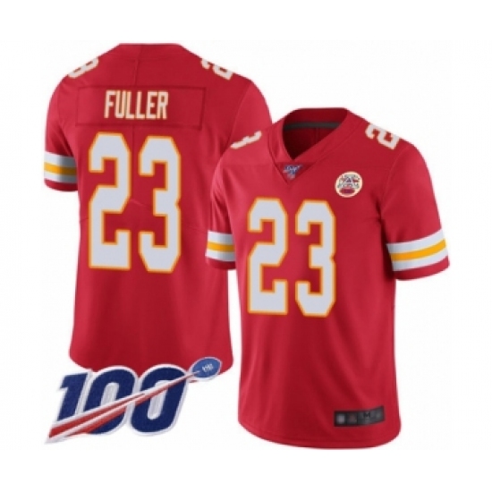 Men's Kansas City Chiefs #23 Kendall Fuller Red Team Color Vapor Untouchable Limited Player 100th Season Football Jersey - Ujersey