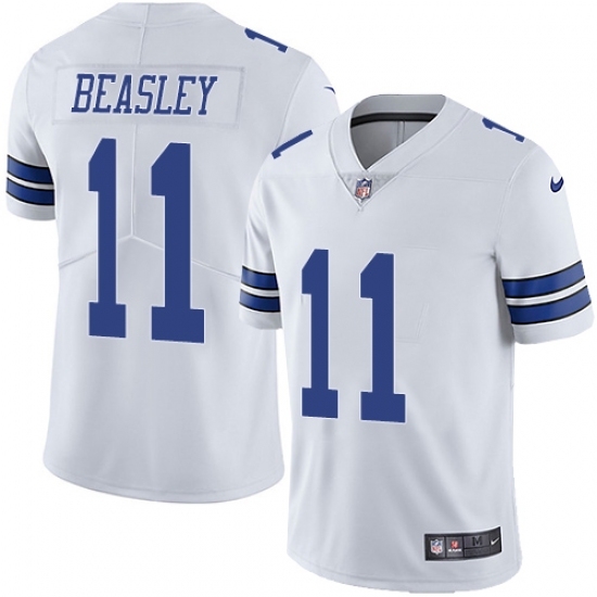 Men's Nike Dallas Cowboys #11 Cole Beasley White Vapor Untouchable Limited Player NFL Jersey - Ujersey