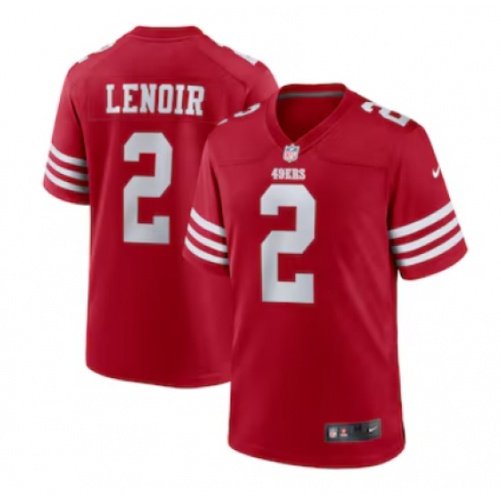 Men's San Francisco 49ers #2 Deommodore Lenoir Nike Scarlet Game Jersey - Ujersey