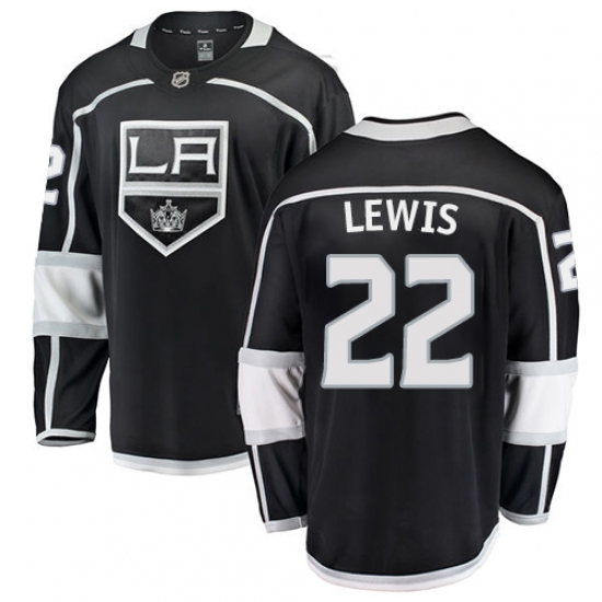 Men's Los Angeles Kings #22 Trevor Lewis Authentic Black Home Fanatics Branded Breakaway NHL Jersey - Ujersey