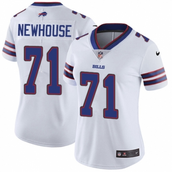 Women's Nike Buffalo Bills #71 Marshall Newhouse White Vapor Untouchable Elite Player NFL Jersey - Ujersey