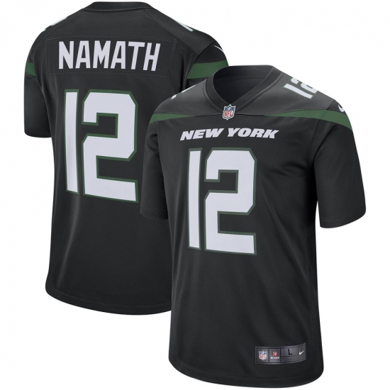 Men's New York Jets Joe #12 Namath Nike Retired Player Game Jersey - Black - Ujersey