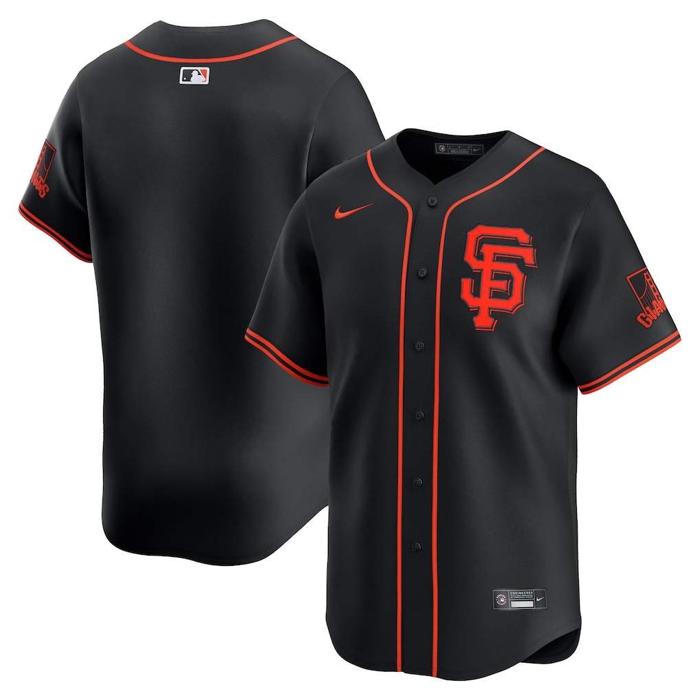 Men's San Francisco Giants Nike Black Alternate Limited Jersey - U-jersey