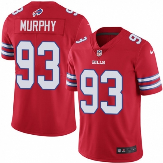 Men's Nike Buffalo Bills #93 Trent Murphy Elite Red Rush Vapor Untouchable NFL Jersey - Ujersey