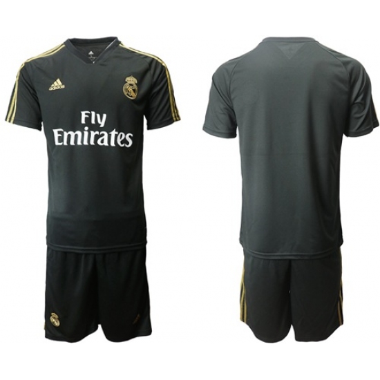Real Madrid Blank Black Training Soccer Club Jersey