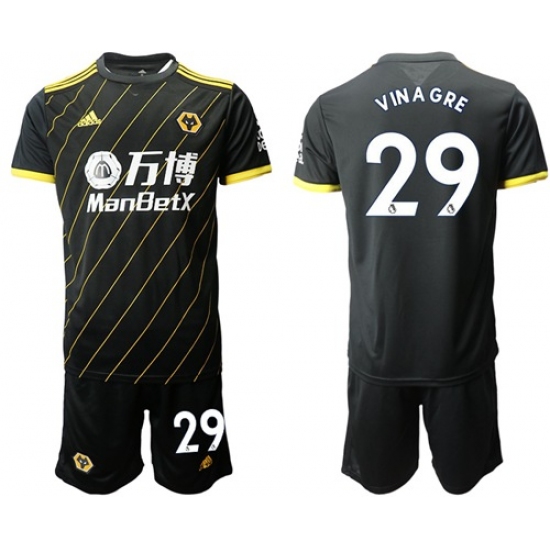 Wolves #29 Vinagre Away Soccer Club Jersey