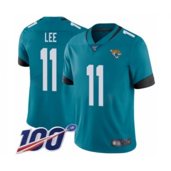 Men's Jacksonville Jaguars #11 Marqise Lee Teal Green Alternate Vapor Untouchable Limited Player 100th Season Football Jersey - Ujersey