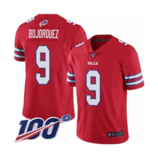 Men's Buffalo Bills #9 Corey Bojorquez Limited Red Rush Vapor Untouchable 100th Season Football Jersey - Ujersey