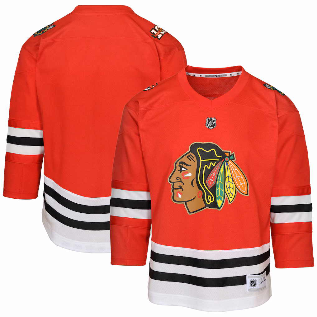 Preschool Chicago Blackhawks Red Centennial Replica Jersey - Ujersey Shop