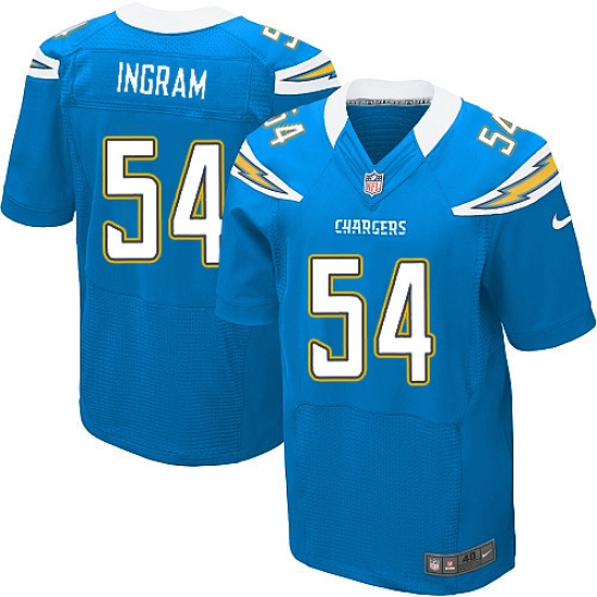 Men's Nike Los Angeles Chargers #54 Melvin Ingram Elite Electric Blue Alternate NFL Jersey - Ujersey