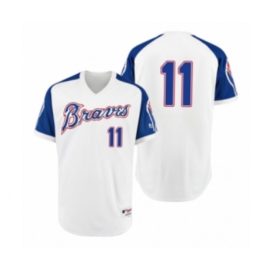 Youth Braves #11 Ender Inciarte White 1974 Turn Back the Clock Authentic Jersey