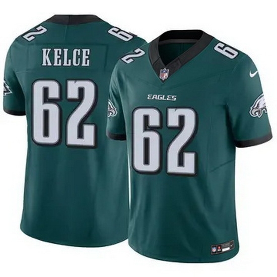 Youth Philadelphia Eagles #62 Jason Kelce Green F U S E Stitched NFL Jersey - Ujersey