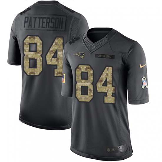 Youth Nike New England Patriots #84 Cordarrelle Patterson Limited Black 2016 Salute to Service NFL Jersey - Ujersey