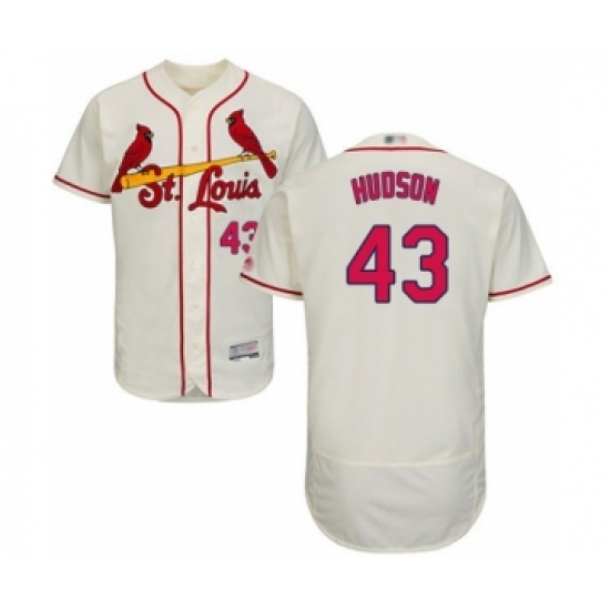 Men's St. Louis Cardinals #43 Dakota Hudson Cream Alternate Flex Base Authentic Collection Baseball Player Jersey - Ujersey