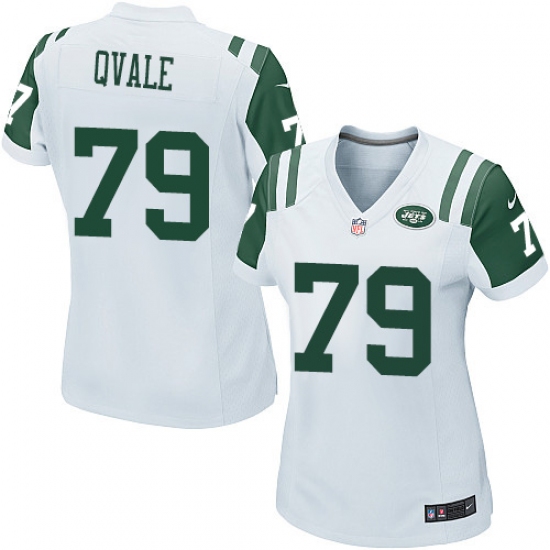 Women's Nike New York Jets #79 Brent Qvale Game White NFL Jersey - Ujersey