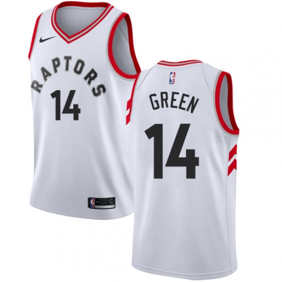 Men's Nike Toronto Raptors #14 Danny Green Swingman White NBA Jersey - Association Edition - Ujersey