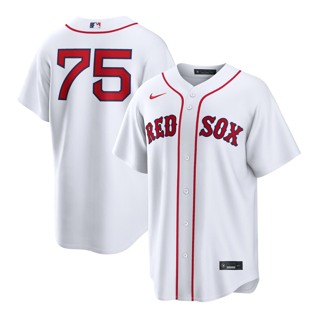 Men's Boston Red Sox Carlos Narváez Nike White Home Replica Jersey - SUjersey01