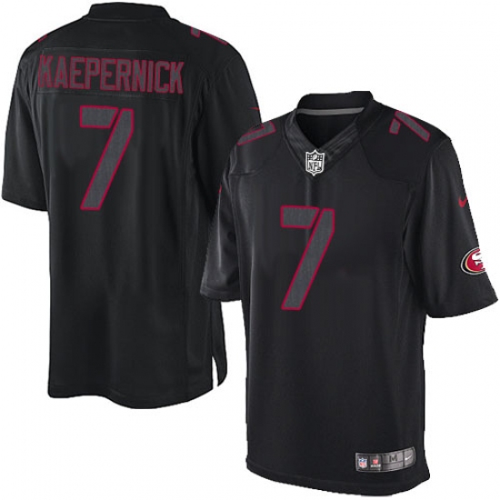 Men's Nike San Francisco 49ers #7 Colin Kaepernick Limited Black Impact NFL Jersey - Ujersey