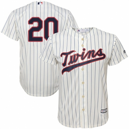 Youth Majestic Minnesota Twins #20 Eddie Rosario Replica Cream Alternate Cool Base MLB Jersey