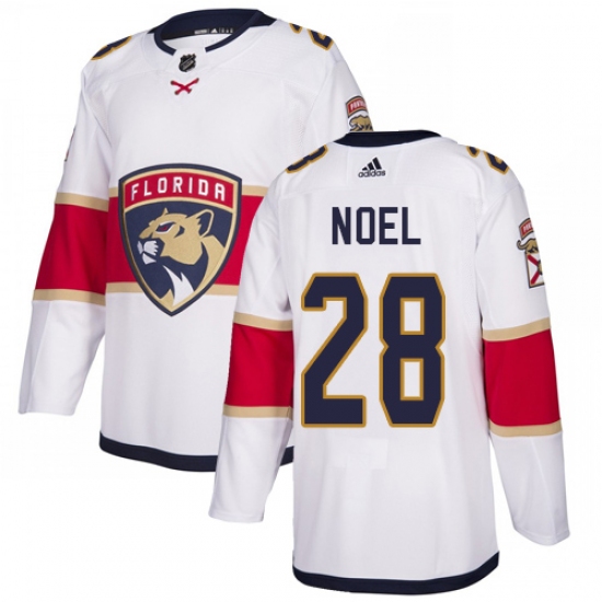 Youth Adidas Florida Panthers #28 Serron Noel Authentic White Away NHL Jersey - Ujersey