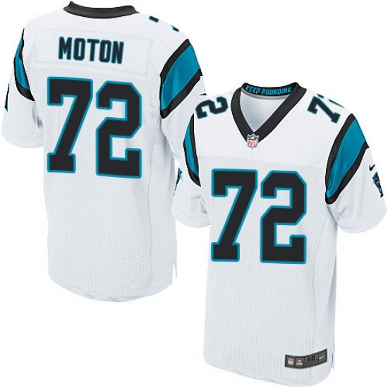 Men's Nike Carolina Panthers #72 Taylor Moton Elite White NFL Jersey - Ujersey