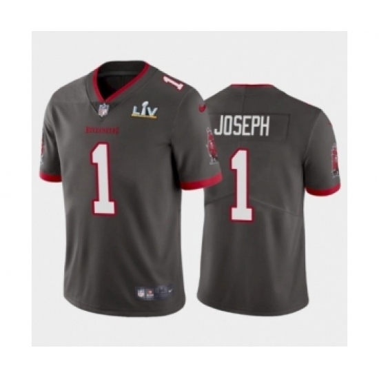 Youth Tampa Bay Buccaneers #1 Greg Joseph Pewter Super Bowl LV Jersey - Ujersey