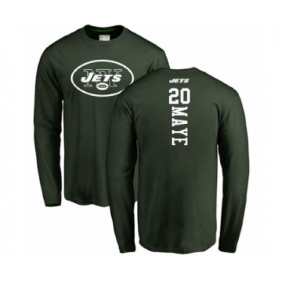 Football New York Jets #20 Marcus Maye Green Backer Long Sleeve T-Shirt - Ujersey