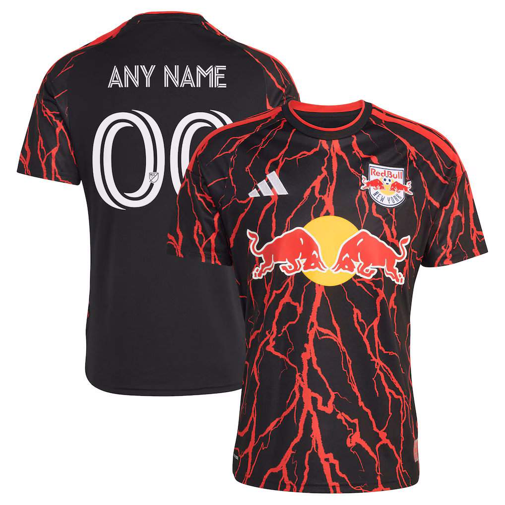 Men's New York Red Bulls adidas Black 2026 The Rooted Kit Replica Custom Jersey - Ujersey NHL