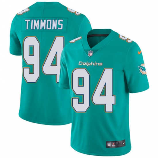 Youth Nike Miami Dolphins #94 Lawrence Timmons Elite Aqua Green Team Color NFL Jersey - Ujersey