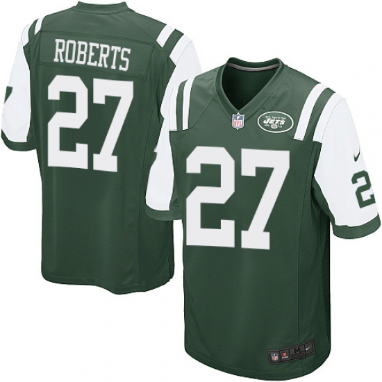 Men's Nike New York Jets #27 Darryl Roberts Game Green Team Color NFL Jersey - Ujersey