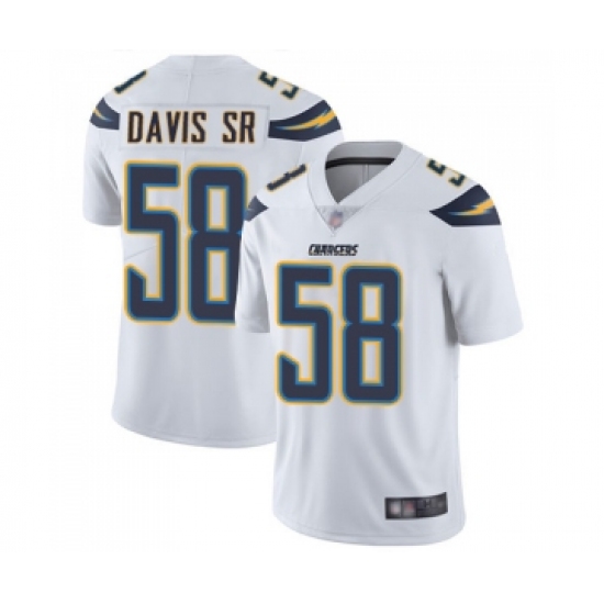 Youth Los Angeles Chargers #58 Thomas Davis Sr White Vapor Untouchable Limited Player Football Jersey - Ujersey