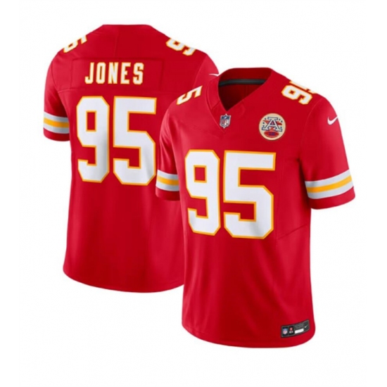 Men's Kansas City Chiefs #95 Chris Jones Red 2024 F.U.S.E Vapor Untouchable Limited Stitched Football Jersey - Ujersey