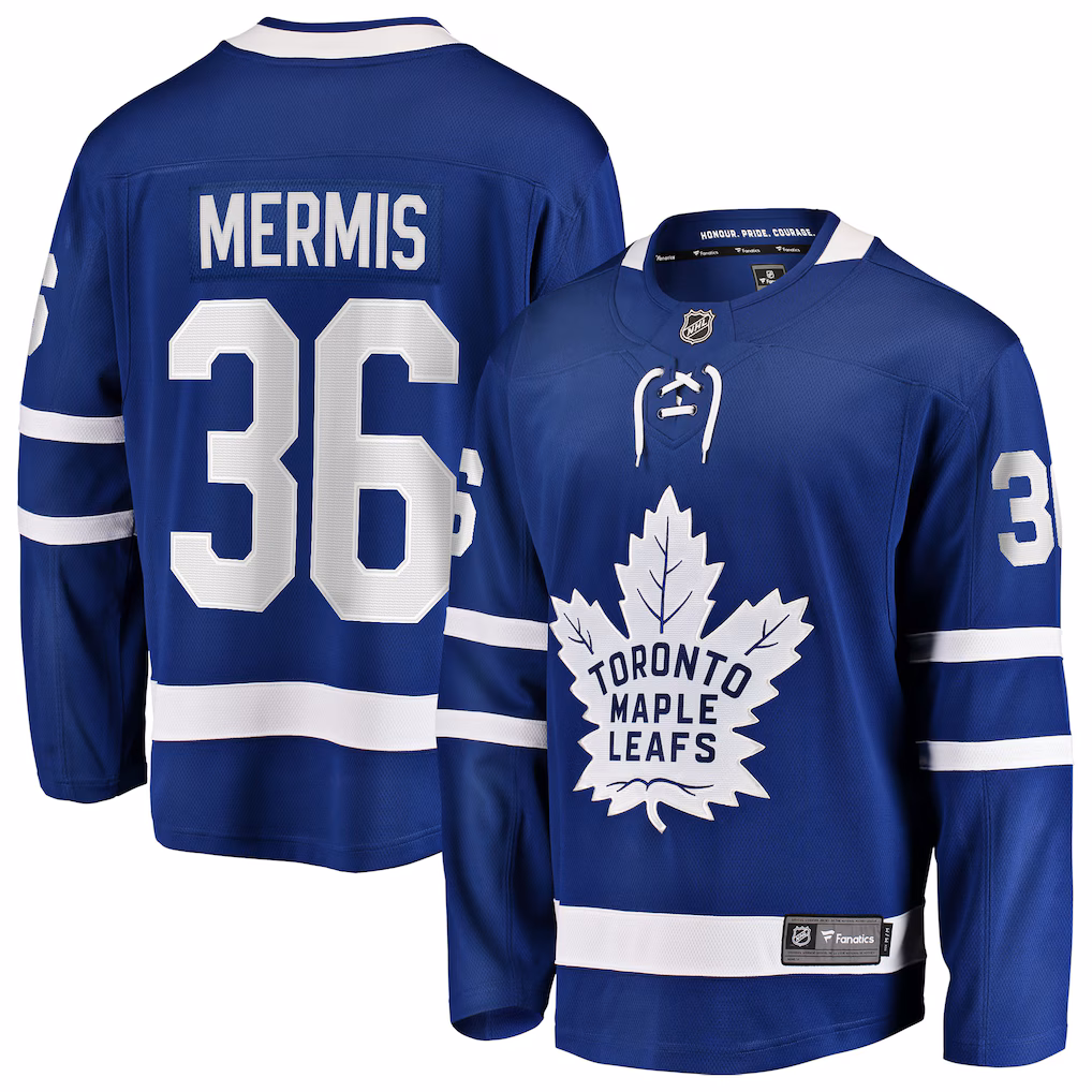 Men's Toronto Maple Leafs Dakota Mermis Fanatics Blue Home Breakaway Jersey - ujerseystore