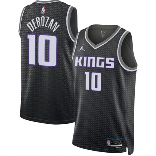 Men's Sacramento Kings #10 DeMar DeRozan Black Statement Edition Stitched Jersey - Ujersey