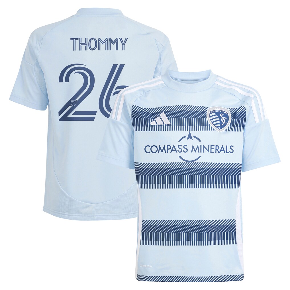 Youth Sporting Kansas City Erik Thommy adidas Light Blue 2025 One KC Replica Player Jersey - Ujersey