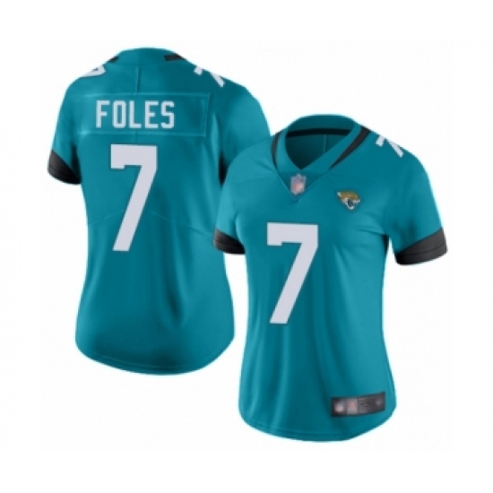 Women's Jacksonville Jaguars #7 Nick Foles Teal Green Alternate Vapor Untouchable Limited Player Football Jersey - Ujersey