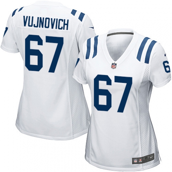 Women's Nike Indianapolis Colts #67 Jeremy Vujnovich Game White NFL Jersey - Ujersey