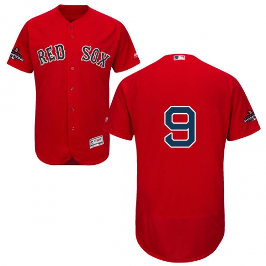 Men's Majestic Boston Red Sox #9 Ted Williams Red Alternate Flex Base Authentic Collection 2018 World Series Champions MLB Jersey - Ujersey
