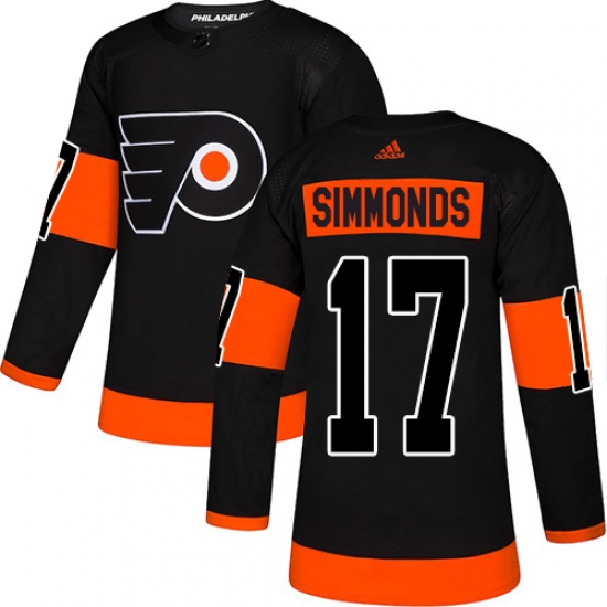 Men's Adidas Philadelphia Flyers #17 Wayne Simmonds Premier Black Alternate NHL Jersey - Ujersey