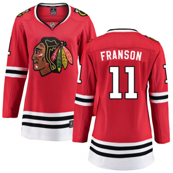 Women's Chicago Blackhawks #11 Cody Franson Fanatics Branded Red Home Breakaway NHL Jersey - Ujersey