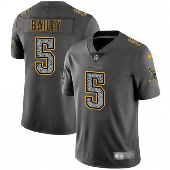 Youth Nike Minnesota Vikings #5 Dan Bailey Gray Static Vapor Untouchable Limited NFL Jersey - Ujersey