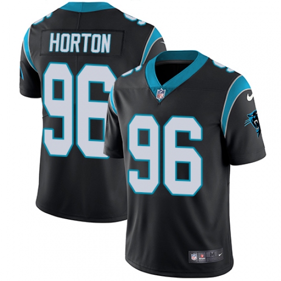 Youth Nike Carolina Panthers #96 Wes Horton Black Team Color Vapor Untouchable Limited Player NFL Jersey - Ujersey